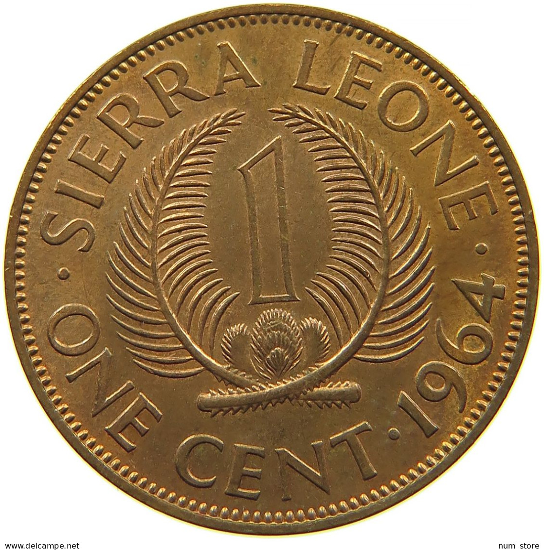 SIERRA LEONE 1 CENT 1964 #s086 0125 - Sierra Leone