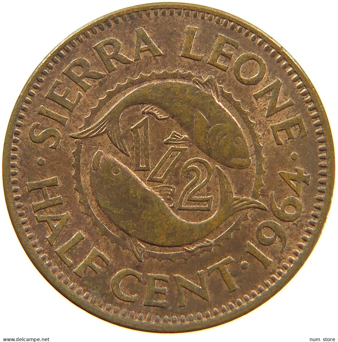 SIERRA LEONE 1/2 CENT 1964 #s083 0235 - Sierra Leona