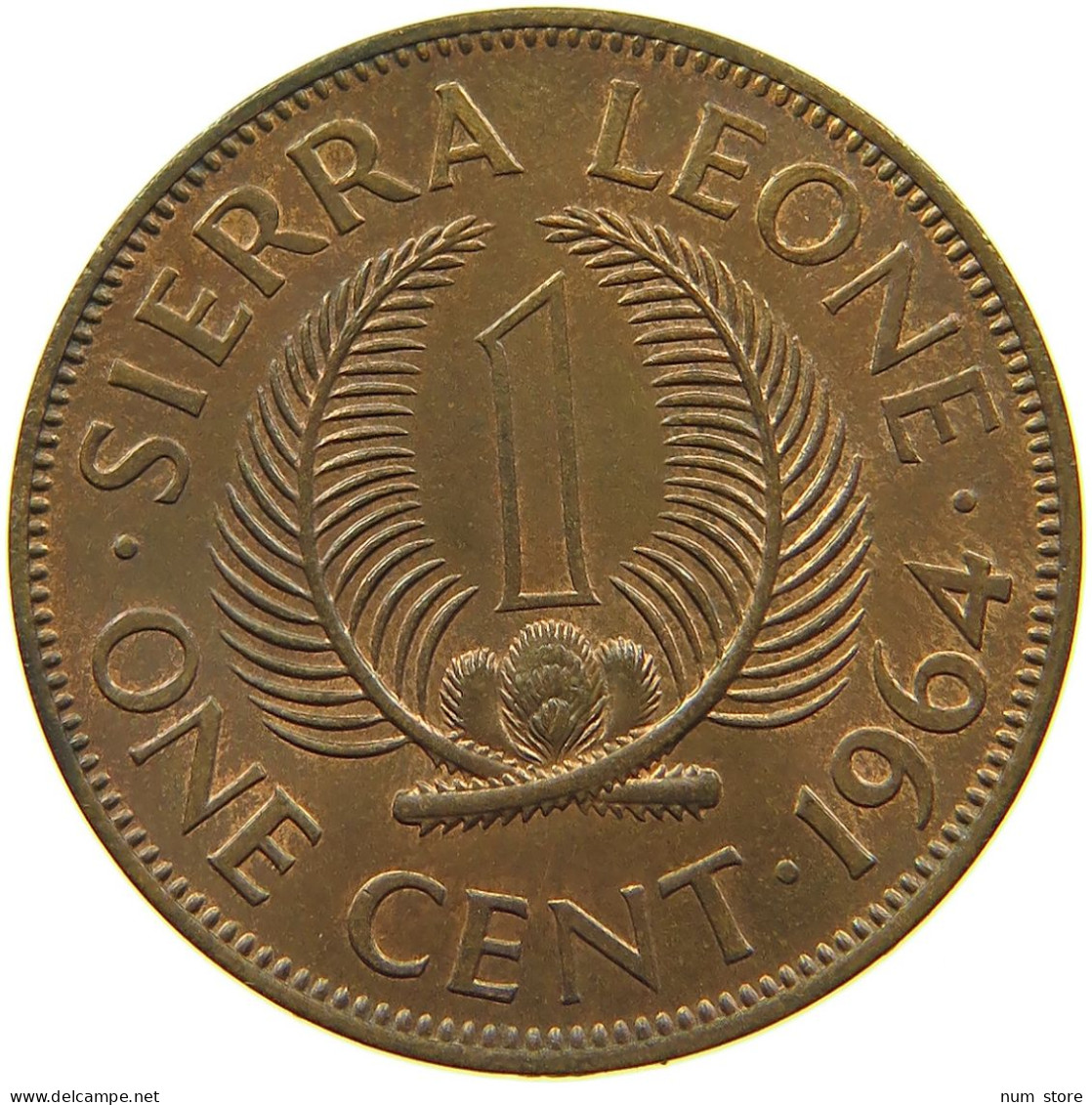 SIERRA LEONE 1 CENT 1964 #s086 0117 - Sierra Leone