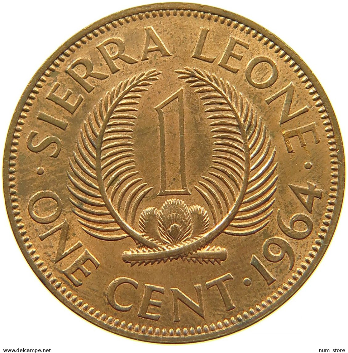 SIERRA LEONE 1 CENT 1964 #s086 0123 - Sierra Leone