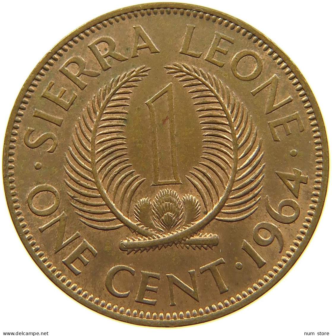 SIERRA LEONE 1 CENT 1964 #s086 0109 - Sierra Leone