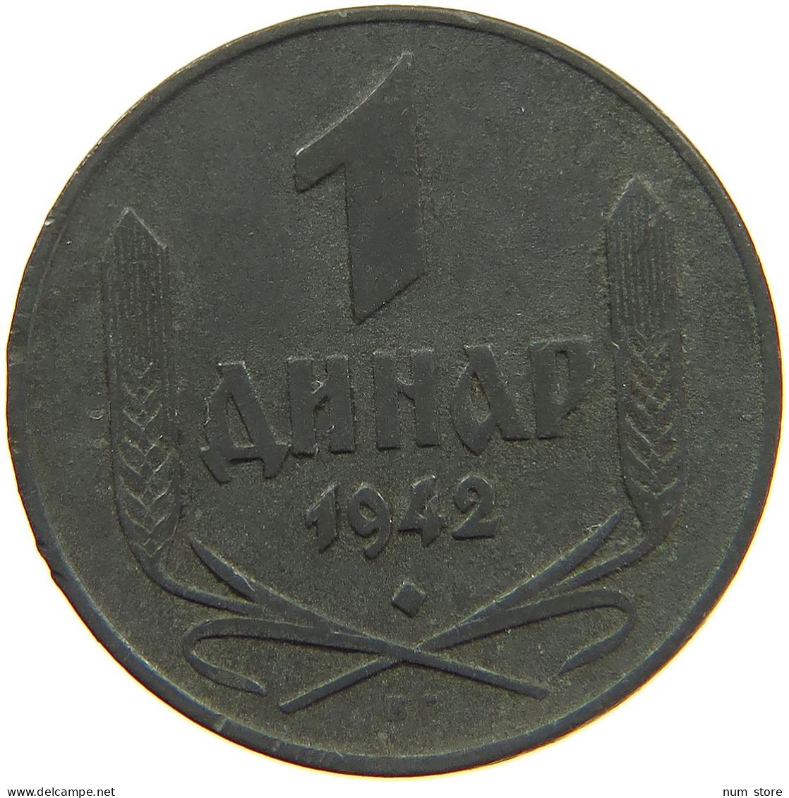 SERBIA 1 DINAR 1942 #s088 0089 - Serbie