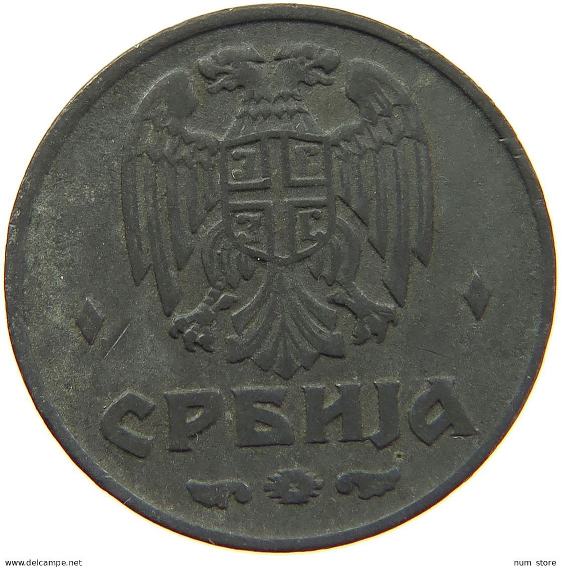 SERBIA 1 DINAR 1942 #s088 0089 - Serbie