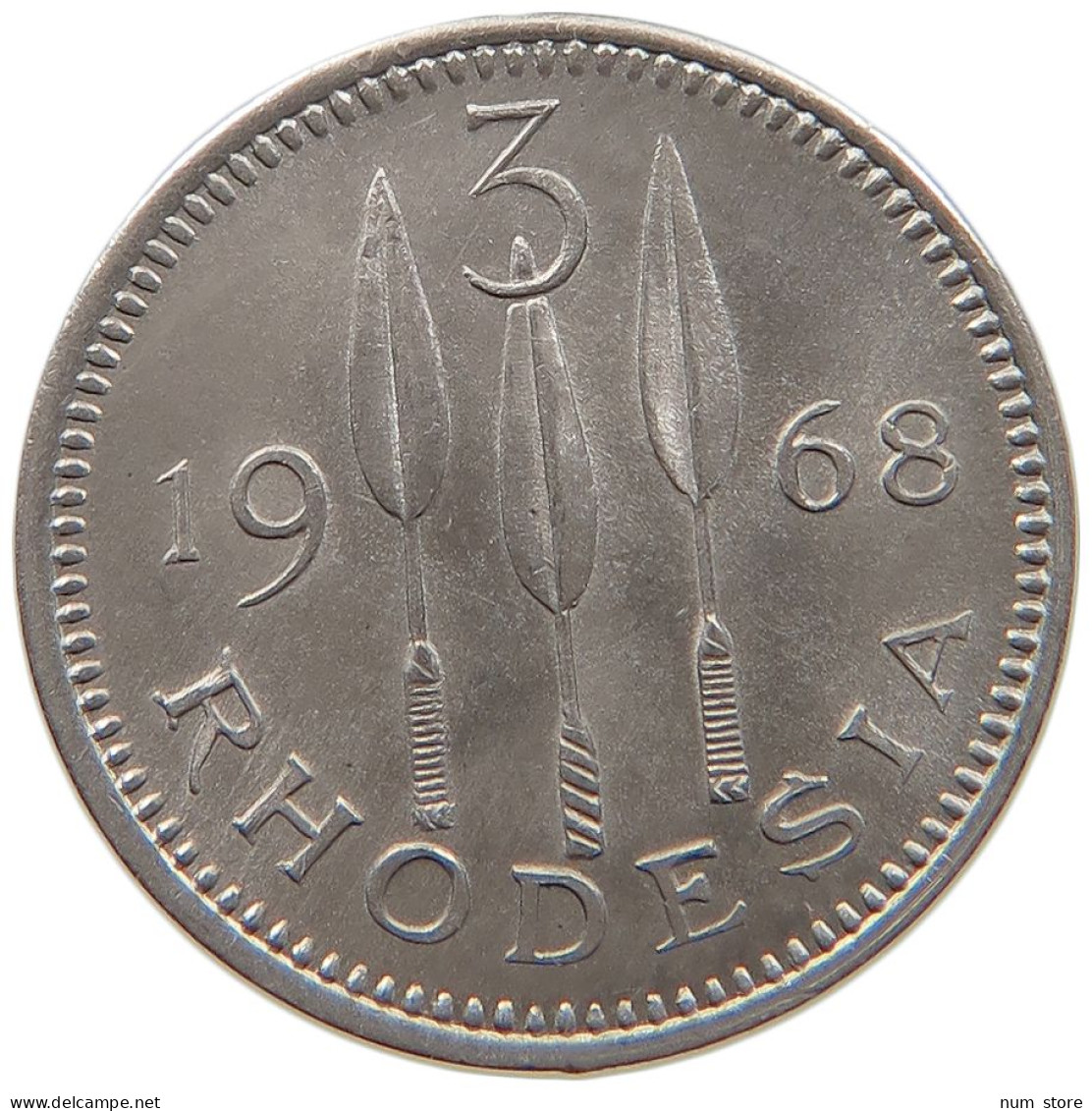 RHODESIA 3 PENCE 1968 #s084 0571 - Rhodésie