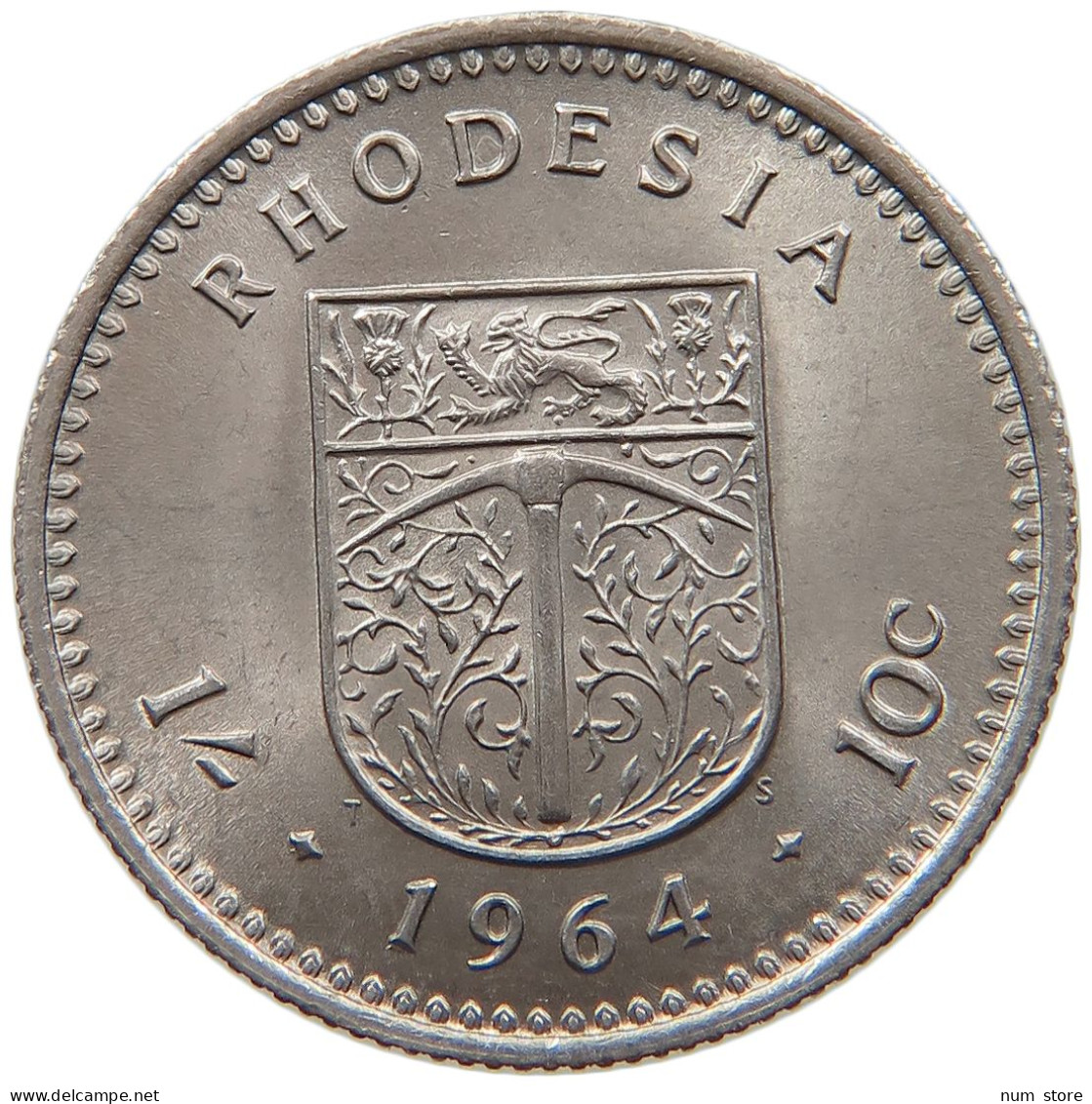RHODESIA 10 CENTS 1964 #s087 0627 - Rhodesia