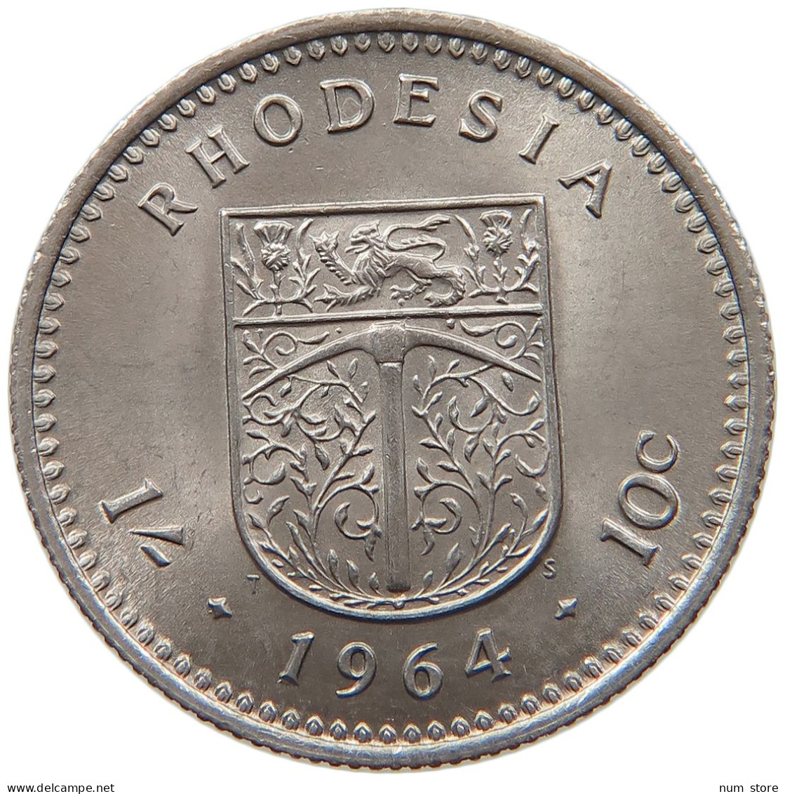 RHODESIA 10 CENTS 1964 #s087 0627 - Rhodésie