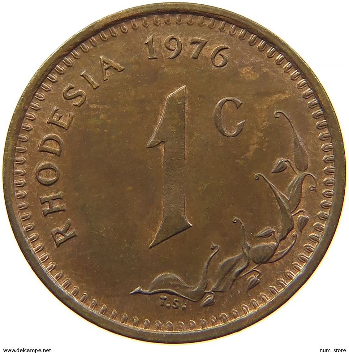 RHODESIA 1 CENT 1976 #s084 0441 - Rhodesië