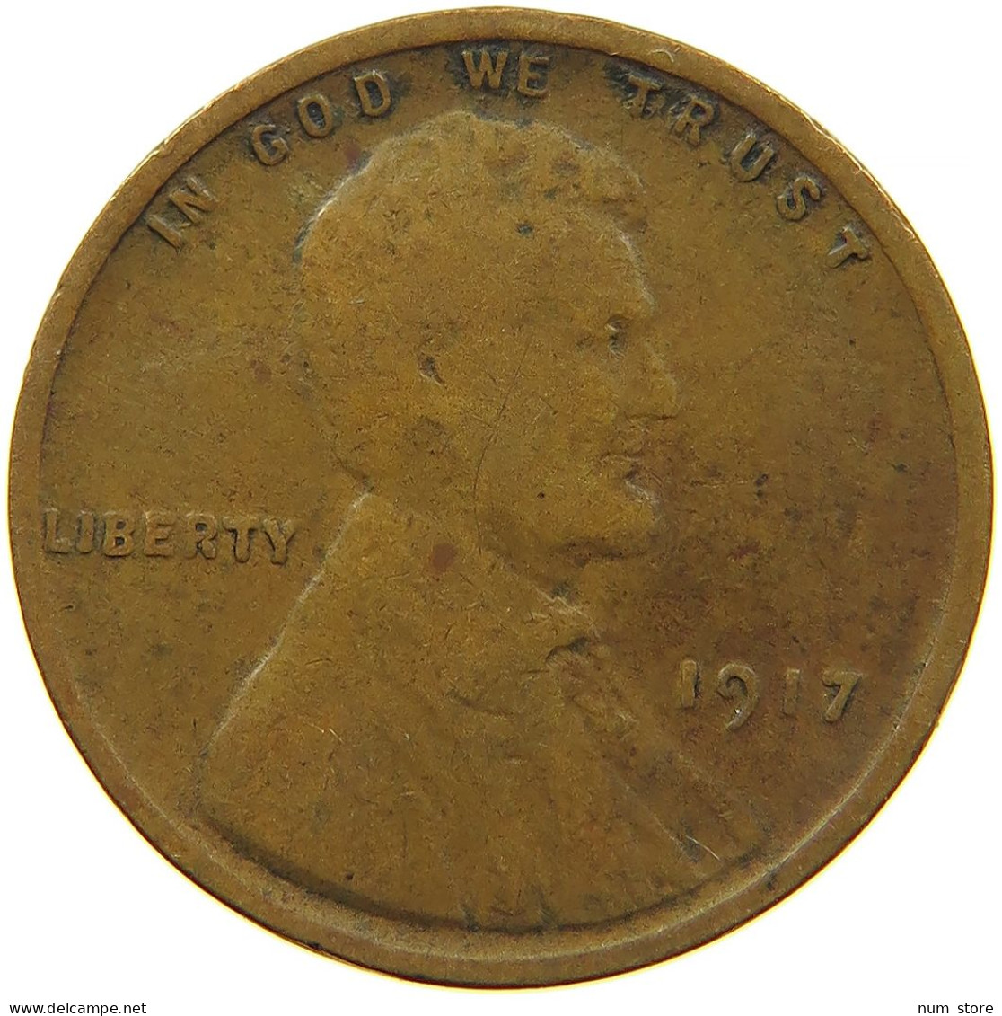 UNITED STATES OF AMERICA CENT 1917 LINCOLN #s083 0551 - 1909-1958: Lincoln, Wheat Ears Reverse