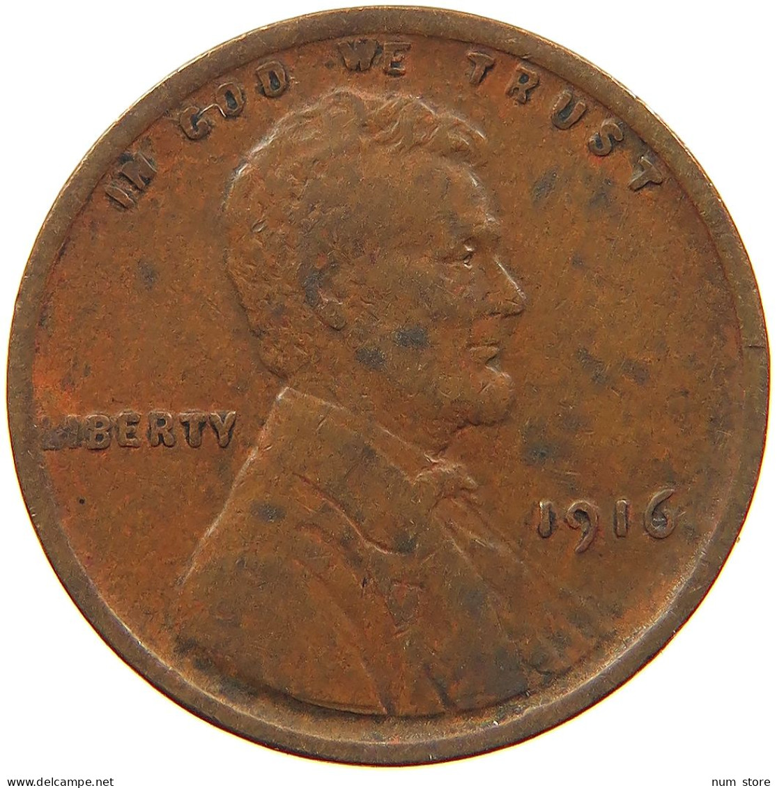 UNITED STATES OF AMERICA CENT 1916 LINCOLN #s081 0049 - 1909-1958: Lincoln, Wheat Ears Reverse