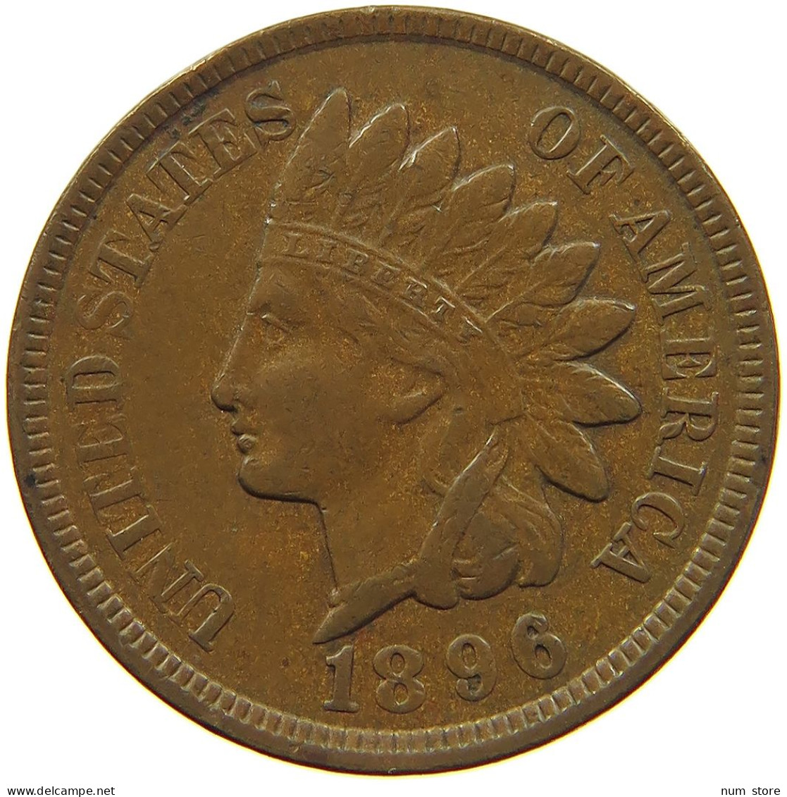UNITED STATES OF AMERICA CENT 1896 INDIAN #s083 0571 - 1859-1909: Indian Head