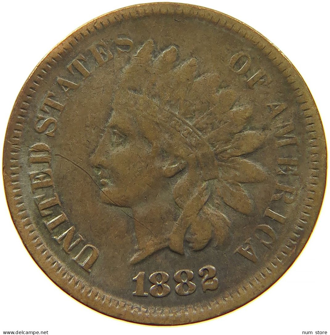 UNITED STATES OF AMERICA CENT 1882 INDIAN #s083 0573 - 1859-1909: Indian Head