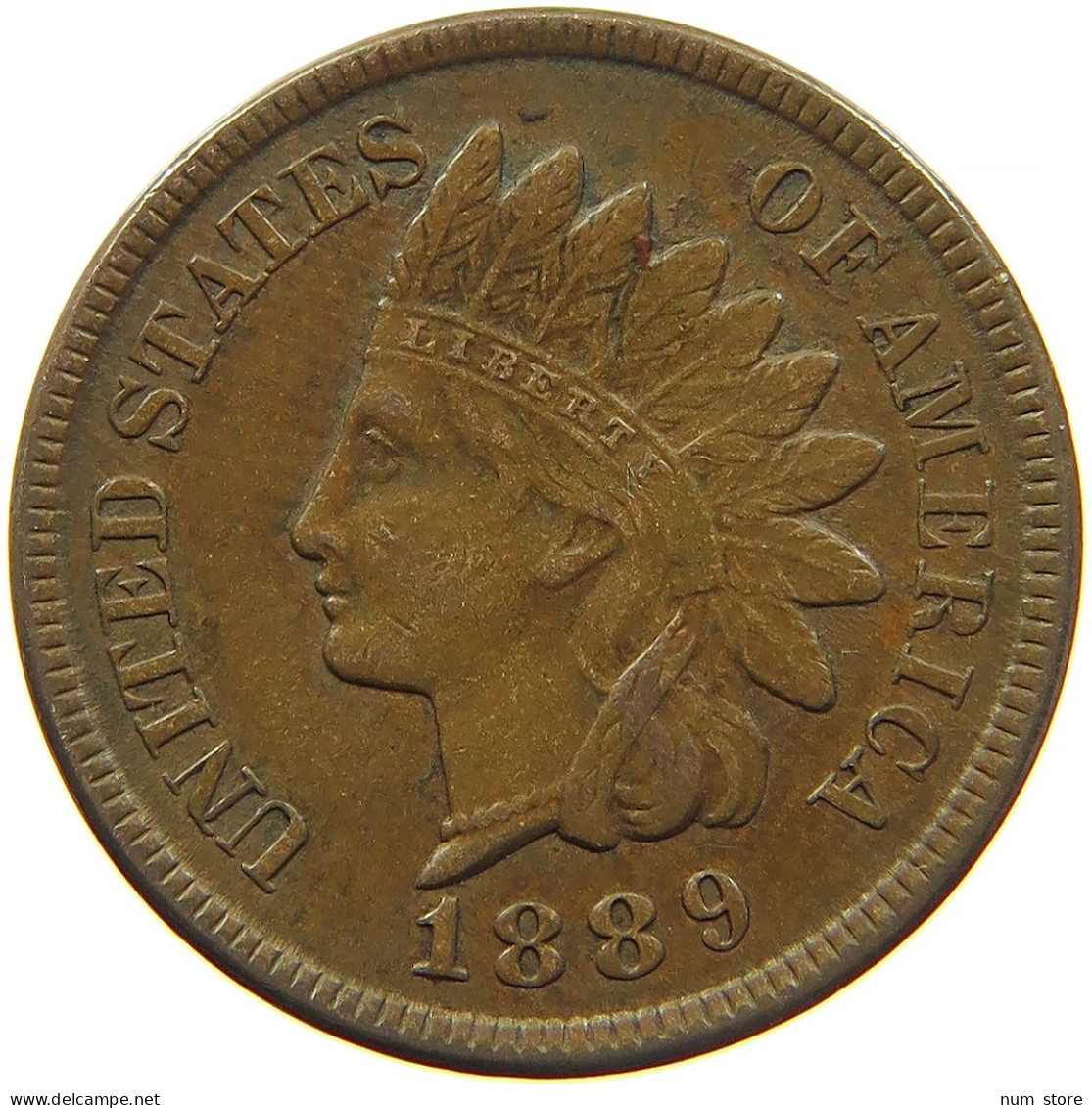 UNITED STATES OF AMERICA CENT 1889 INDIAN #s083 0577 - 1859-1909: Indian Head