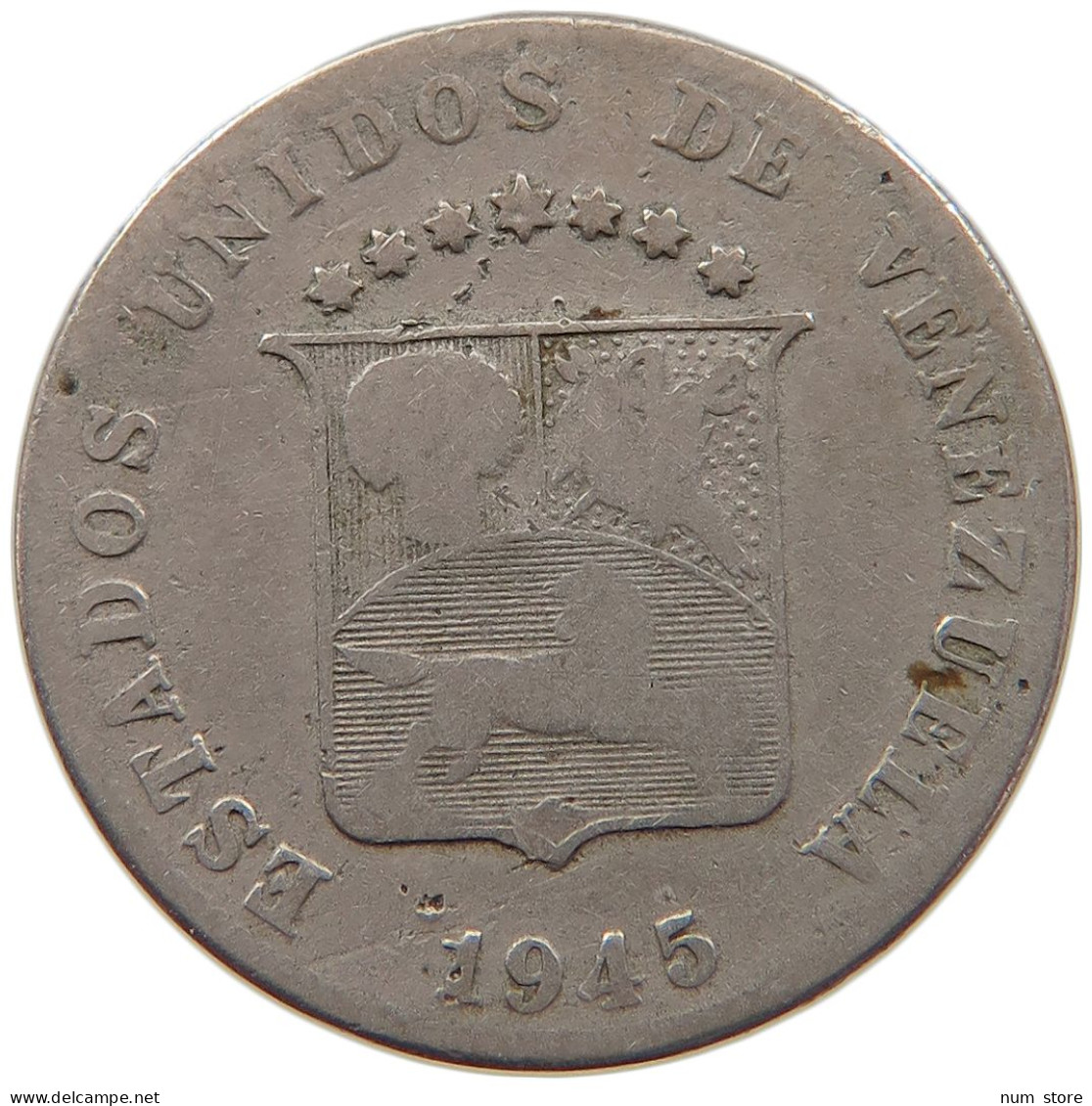 VENEZUELA 12 1/2 CENTIMES 1945 #s087 0719 - Venezuela