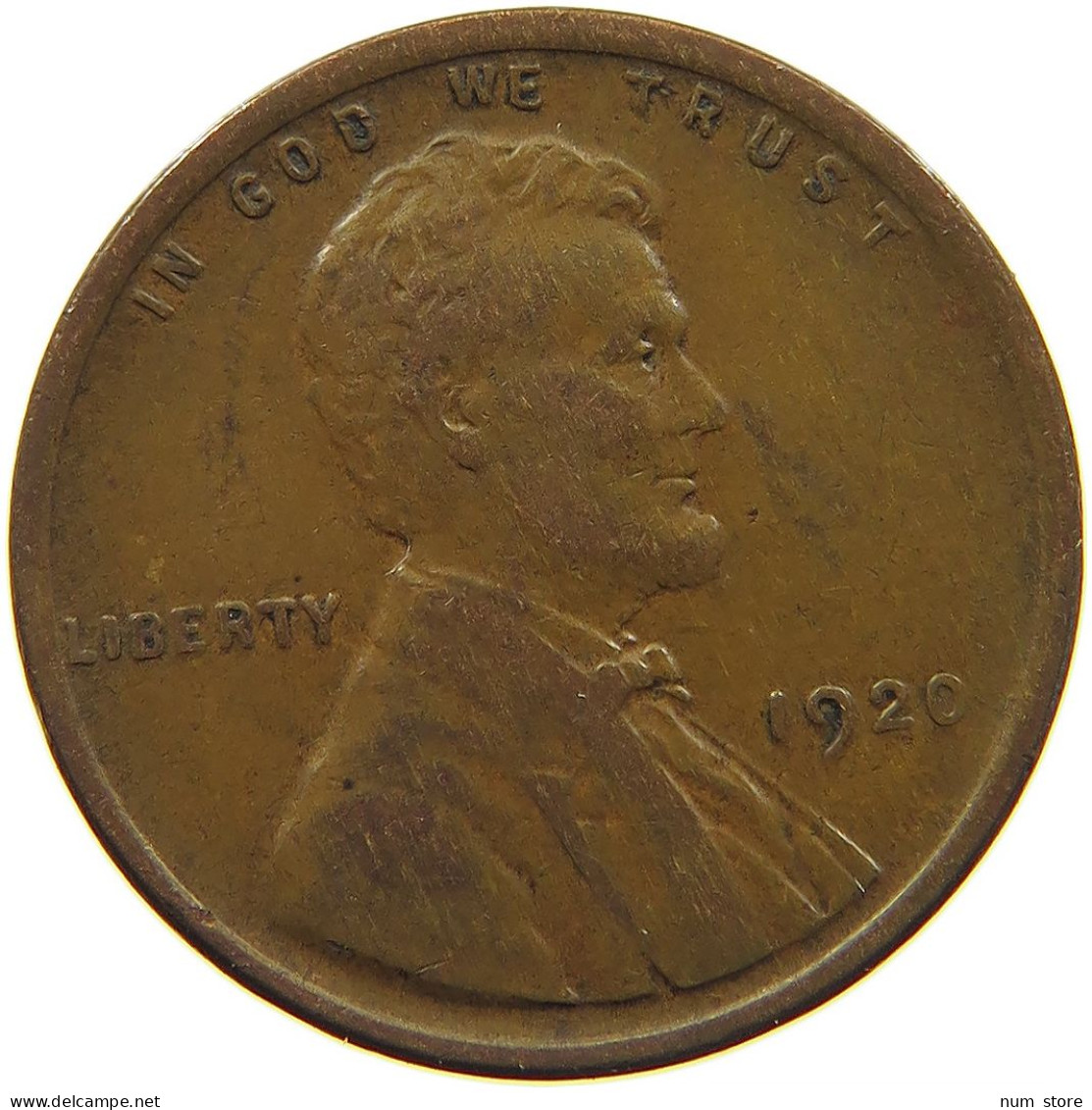 UNITED STATES OF AMERICA CENT 1920 LINCOLN #s084 0523 - 1909-1958: Lincoln, Wheat Ears Reverse