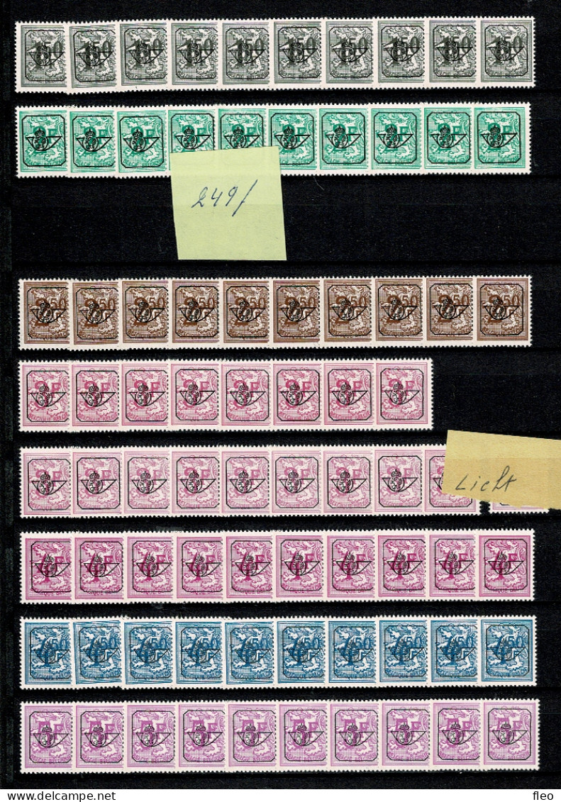 1967/1985 COLLECTION +- 350 ZEGELS**PRE VELE AANTALLEN COMPLETE REEKSEN, VOIR TOUS LES SCANS-BEKIJKEN - Typo Precancels 1967-85 (New Numerals)