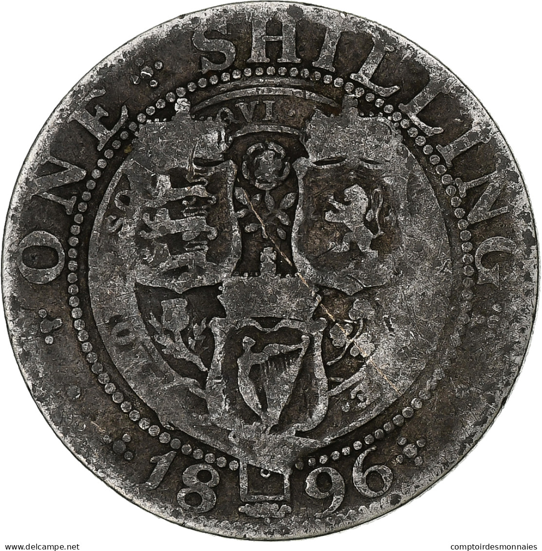 Monnaie, Grande-Bretagne, Victoria, Shilling, 1896, TB, Argent, KM:780 - I. 1 Shilling