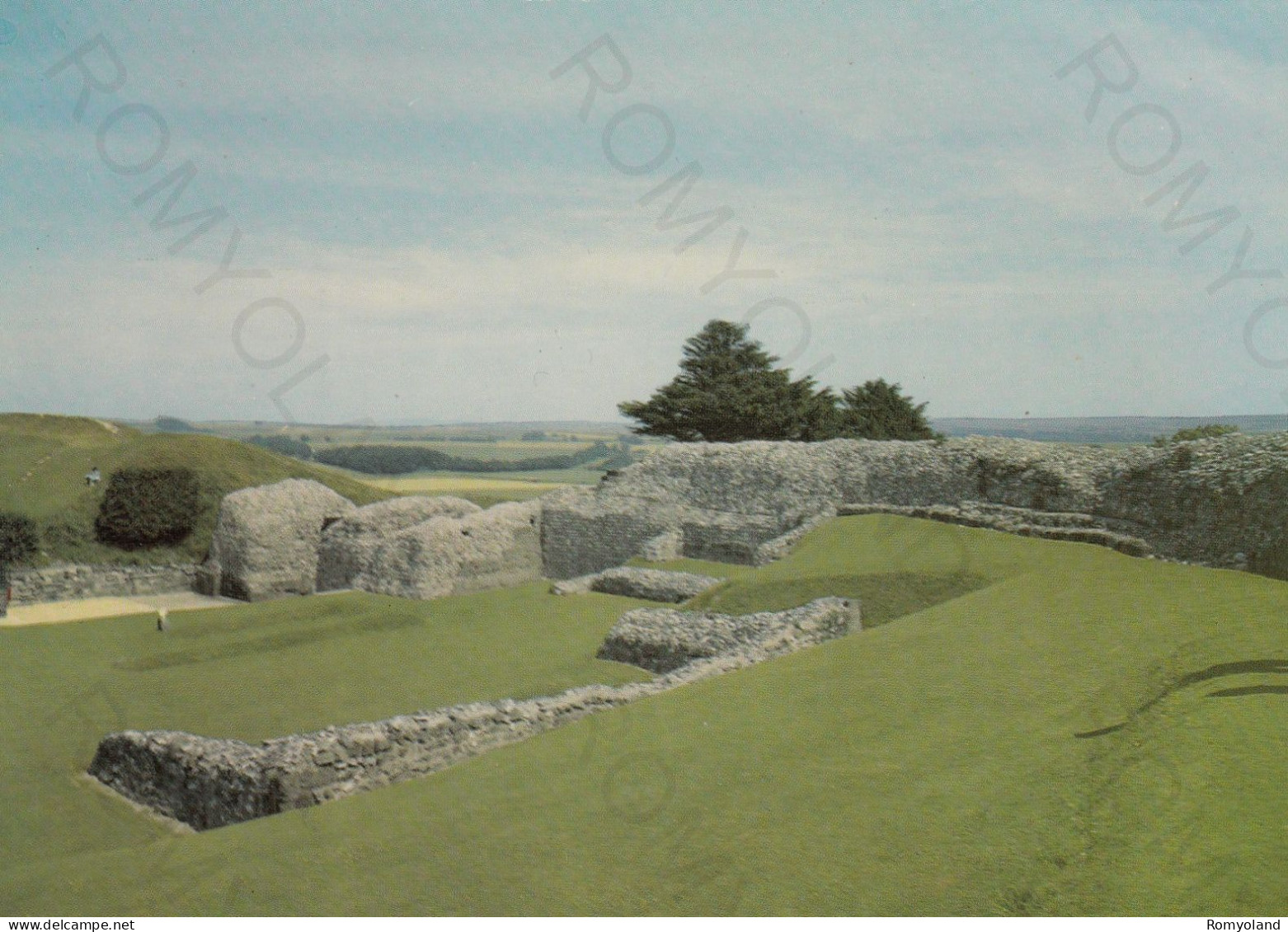 CARTOLINA  OLD SARUM,SALISBURY,WILTSHIRE,INGHILTERRA,REGNO UNITO-INTERIOR OF CASTLE,LOOKING TOWARDS-NON VIAGGIATA - Salisbury