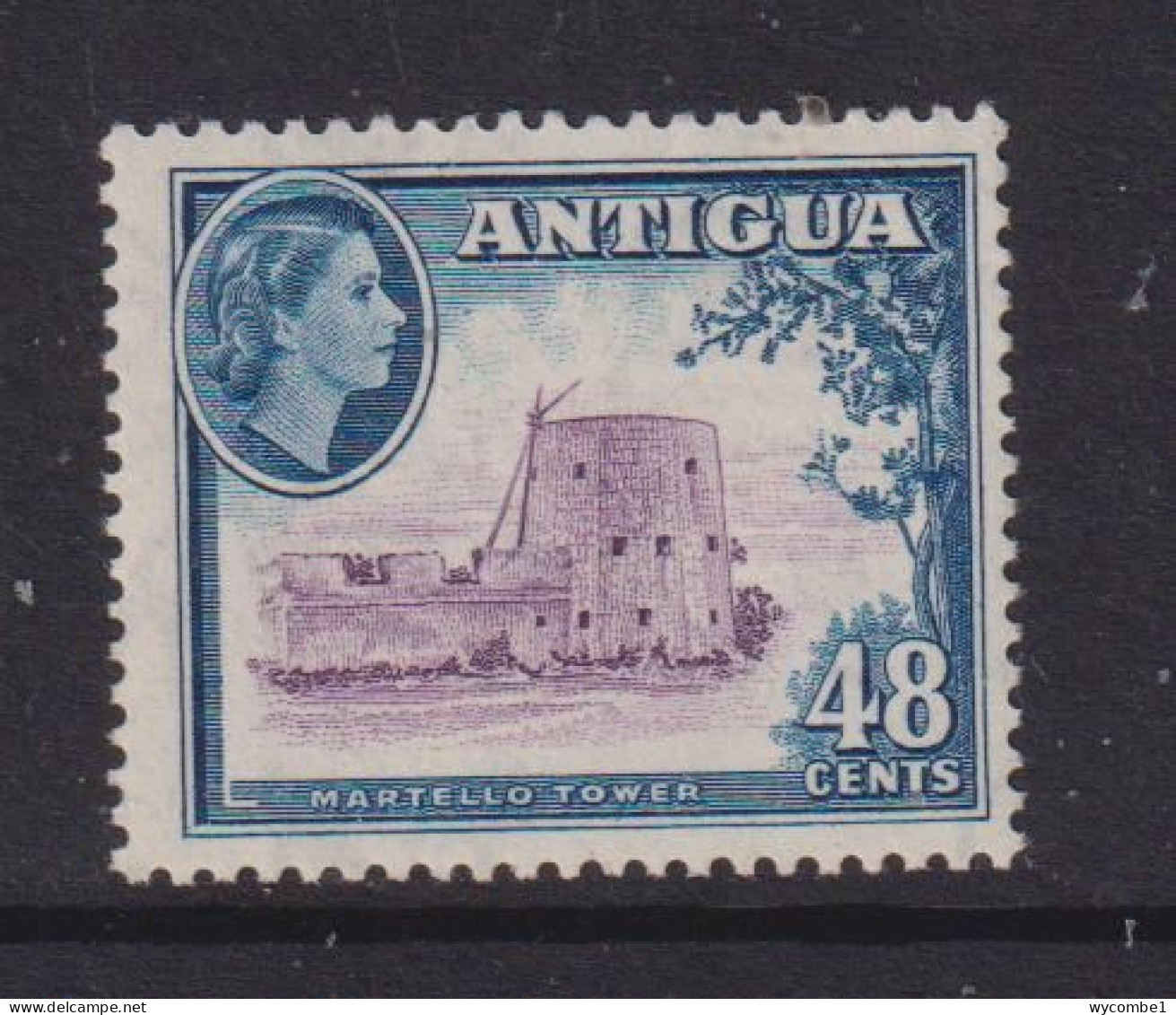 ANTIGUA  - 1953 Elizabeth II 48c Hinged Mint - 1858-1960 Kronenkolonie