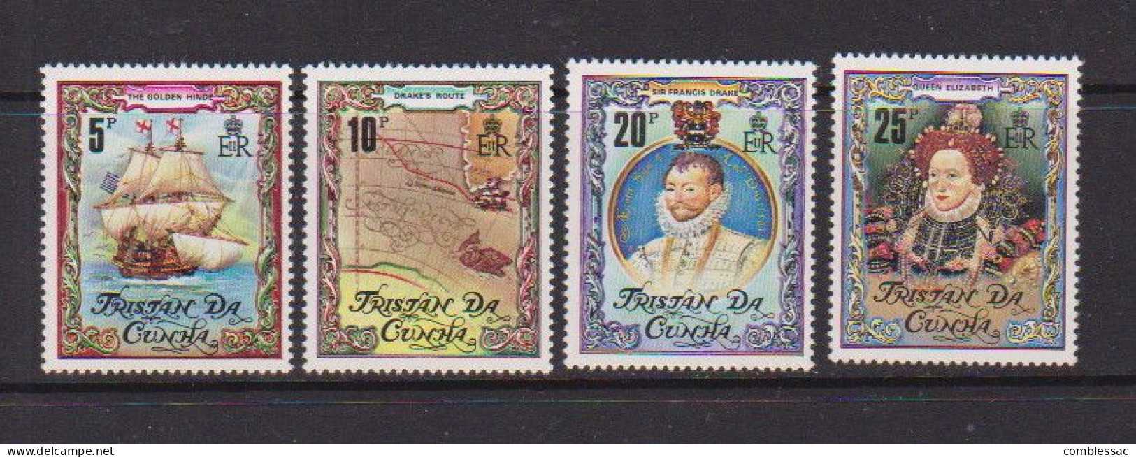 TRISTAN  DA  CUNHA    1980     400th  Anniv  Of  Francis  Drake    Set  Of  4     MH - Tristan Da Cunha