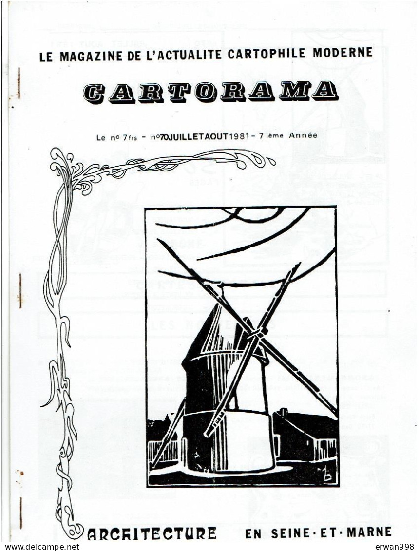 CARTORAMA Magazine De Cartophilie Moderne 11 N°  De 64 à 74 Année 1981 - 1323 - Livres & Catalogues
