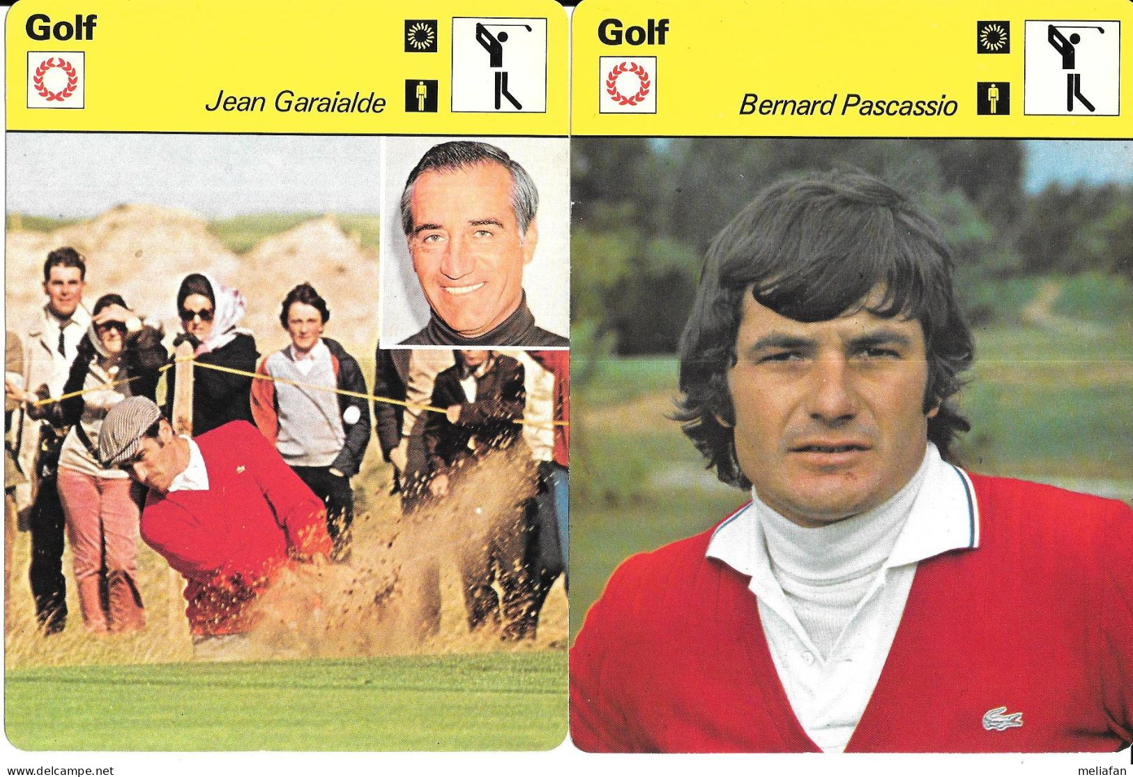 GF1982 - FICHES EDITION RENCONTRE - JEAN GARAIALDE - BERNARD PASCASSIO - ARNAUD MASSY - GARY PLAYER - Other & Unclassified