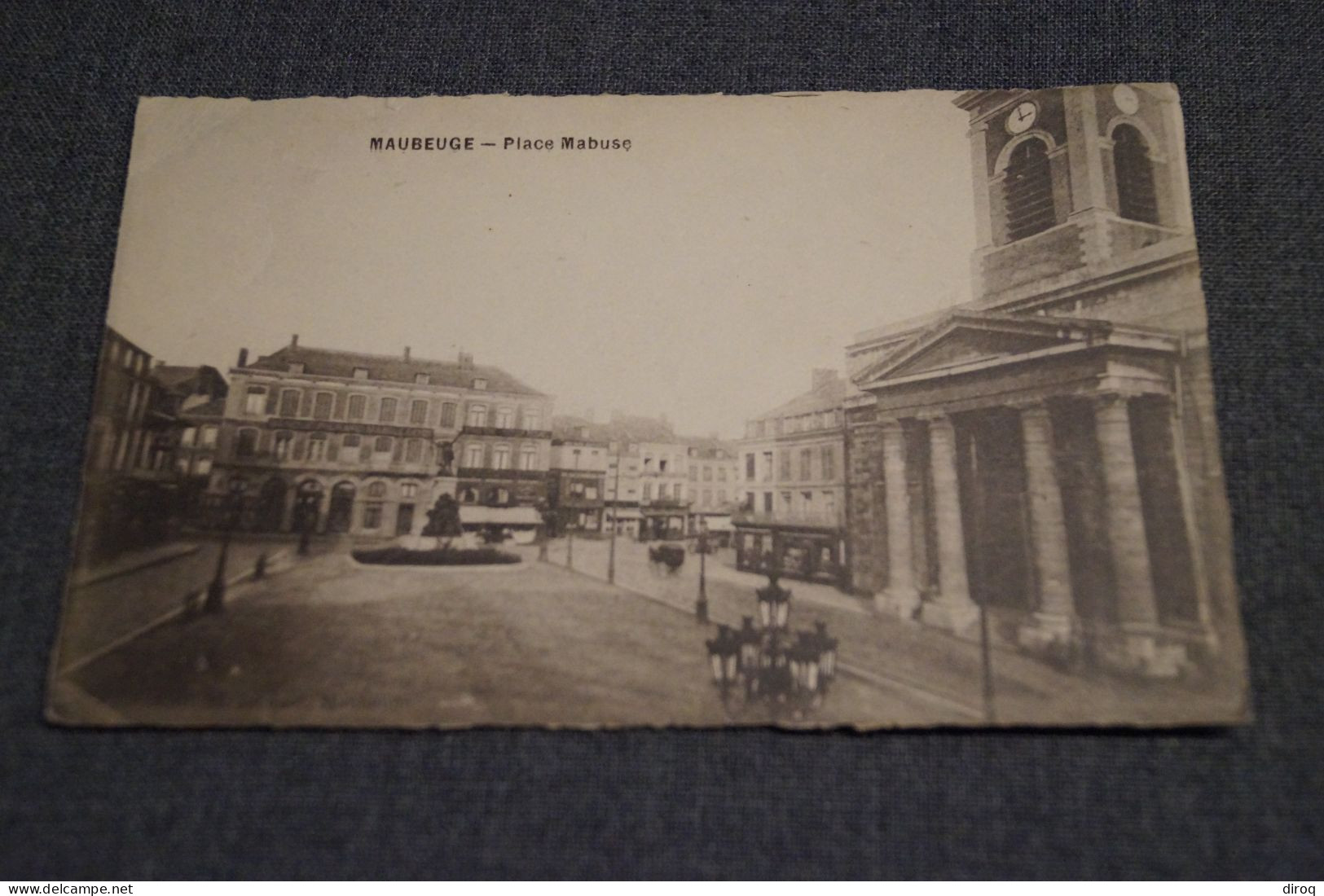 RARE Très Belle Ancienne Photo Carte Postale De  Maubeuge,1919,place Mabuse - Maubeuge