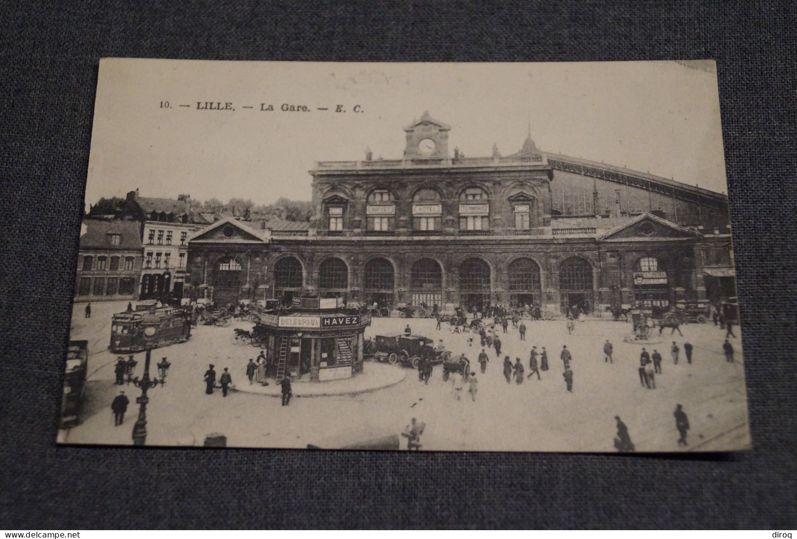 Lille, La Gare 1919, Très Belle Ancienne Photo Carte Postale - Lille