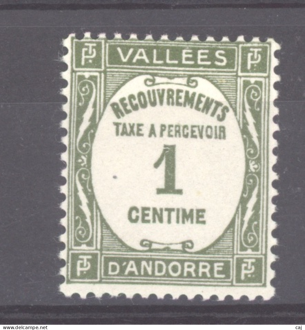 Andorre   -  Taxe  :  Yv  16  * - Nuovi