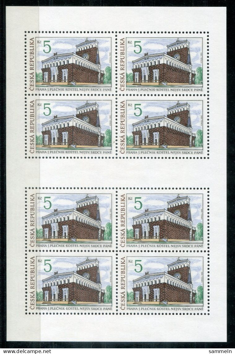 TSCHECHISCHE REPUBLIK 6 KB Mnh - Kirche, Church, Église - CZECH REPUBLIC / RÉPUBLIQUE TCHÈQUE - Blocks & Sheetlets