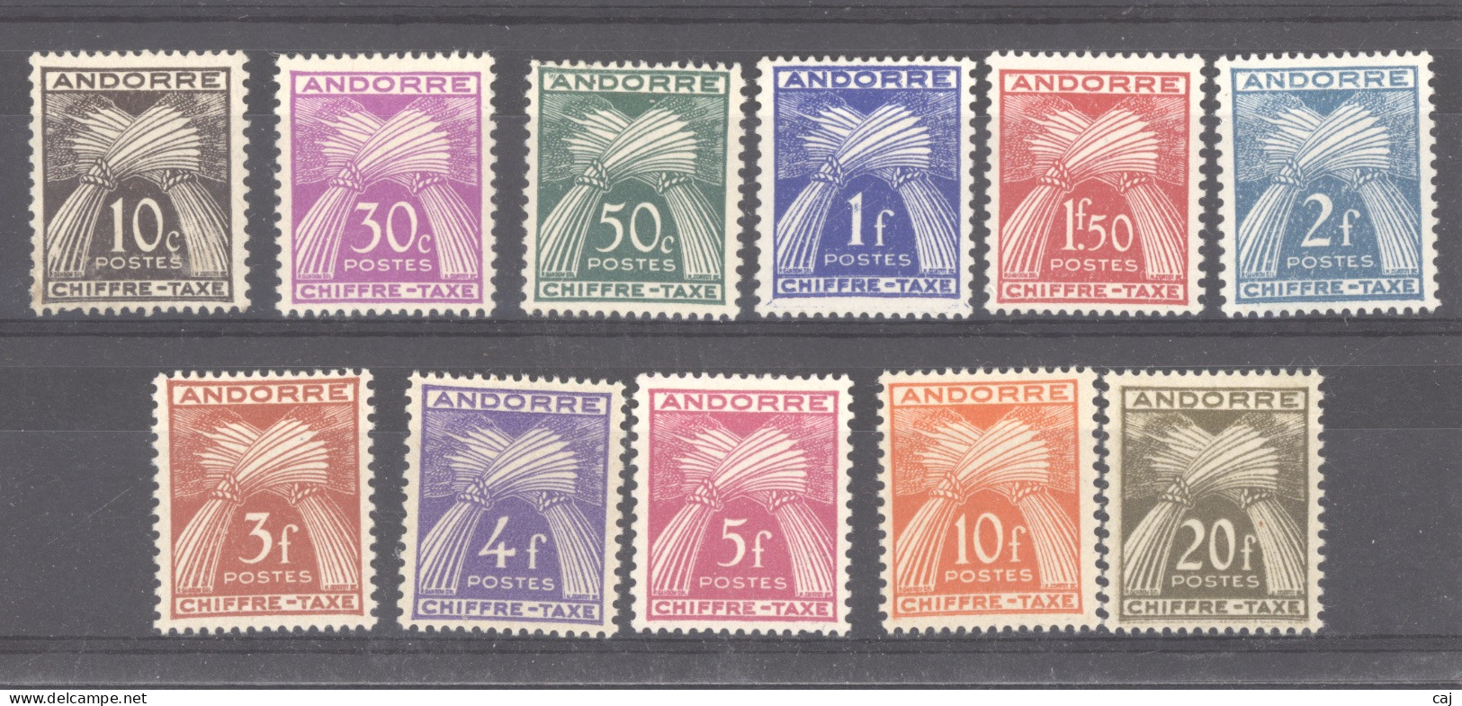 Andorre   -  Taxe  :  Yv  21-31  * - Unused Stamps