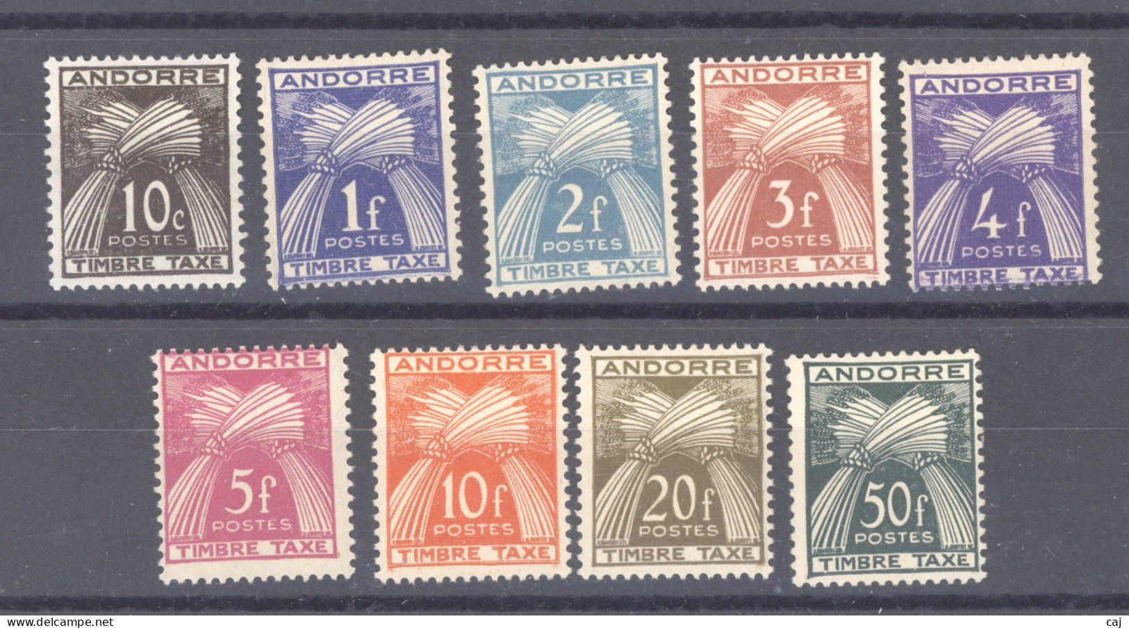 Andorre   -  Taxe  :  Yv  32-40  * - Unused Stamps