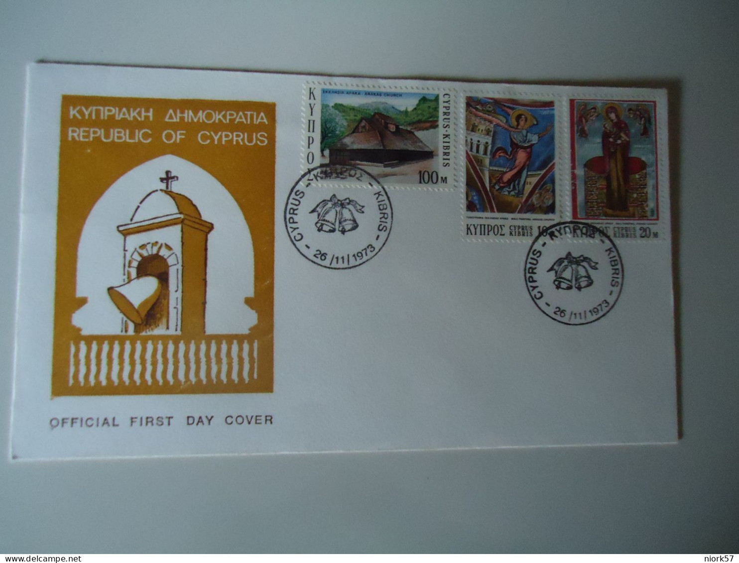 CYPRUS    FDC   1973 CHRISTMAS - Lettres & Documents