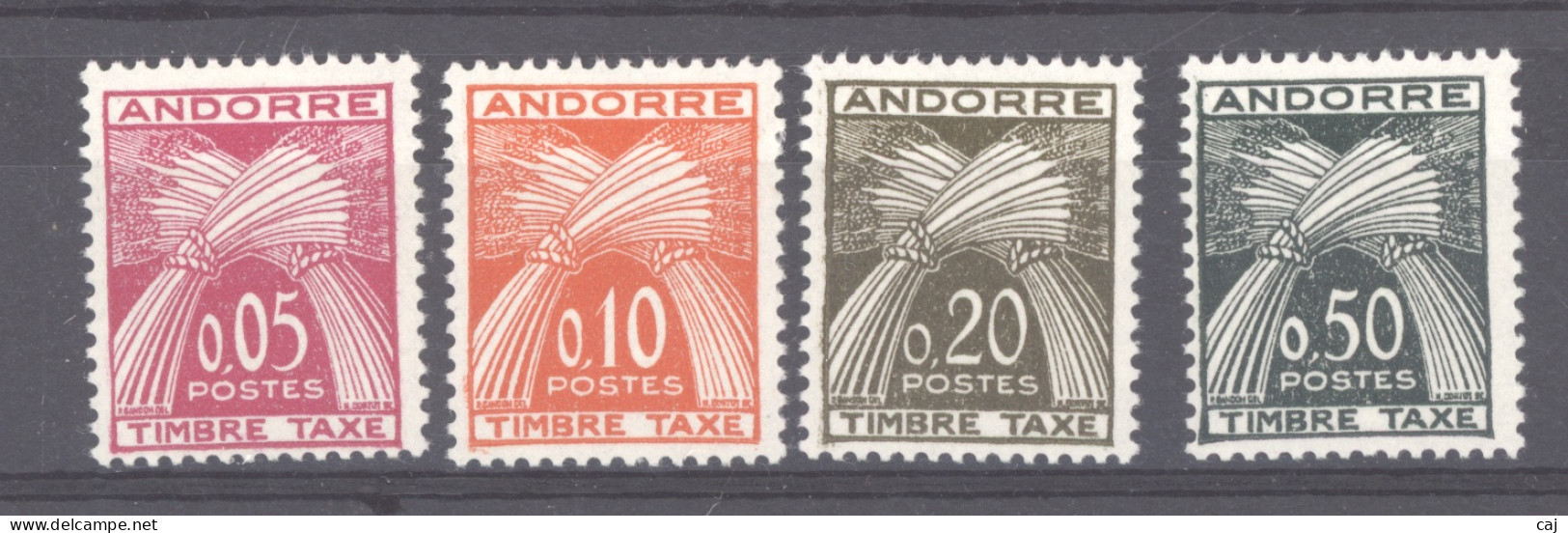 Andorre   -  Taxe  :  Yv  42-45  * - Neufs