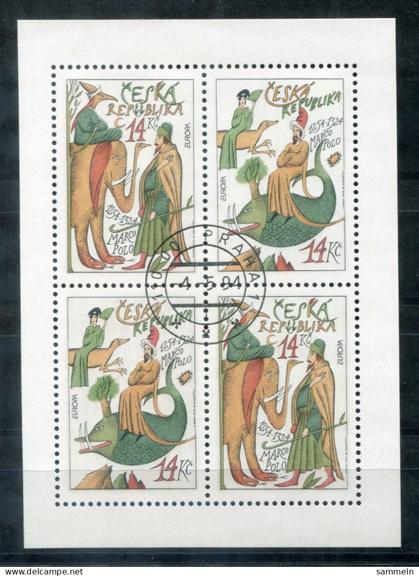 TSCHECHISCHE REPUBLIK 36-37 KB FD Canc. - Europa CEPT 1994 - CZECH REPUBLIC / RÉPUBLIQUE TCHÈQUE - Blocks & Sheetlets