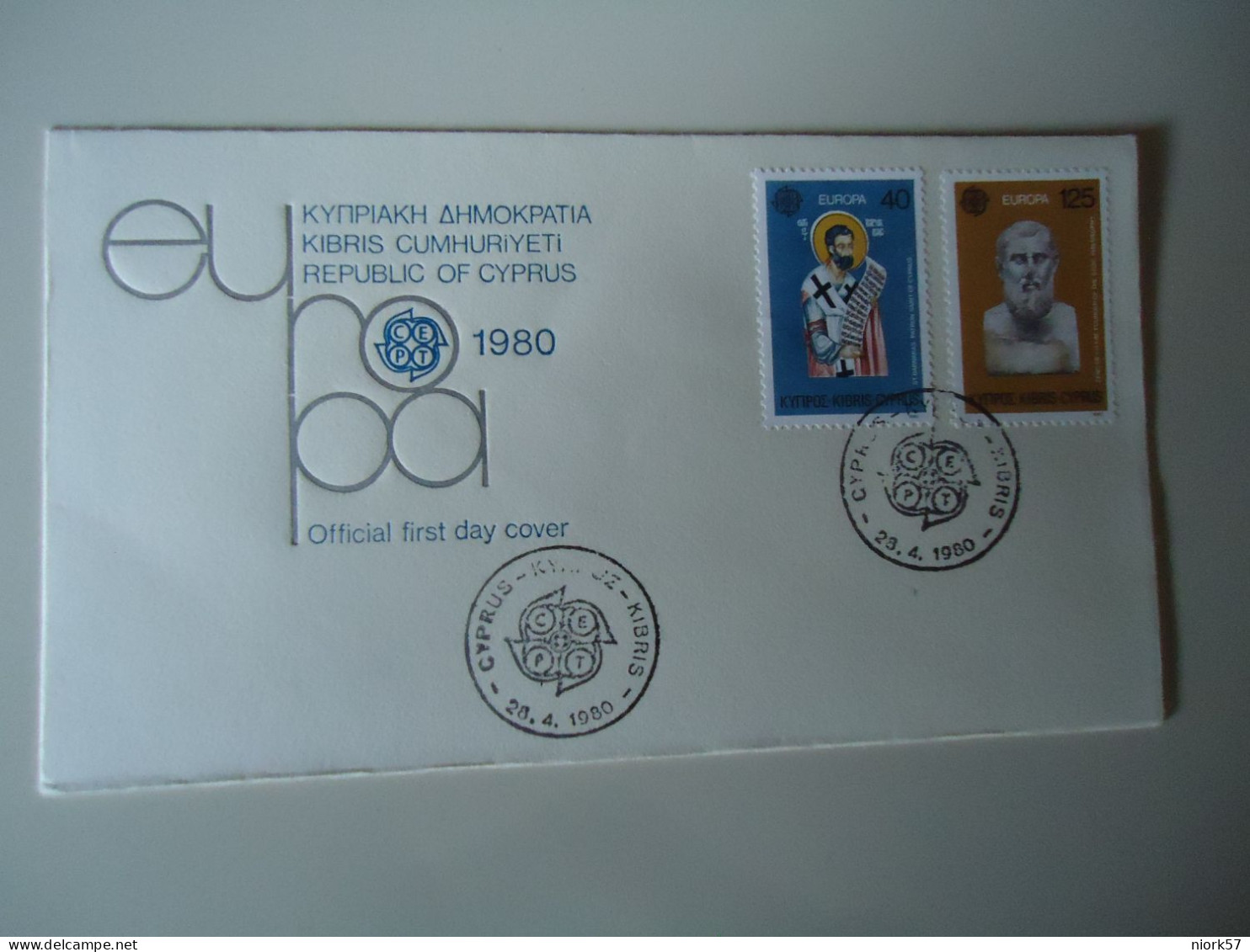 CYPRUS    FDC   1980     EUROPA  1980 SOFIE - 1980