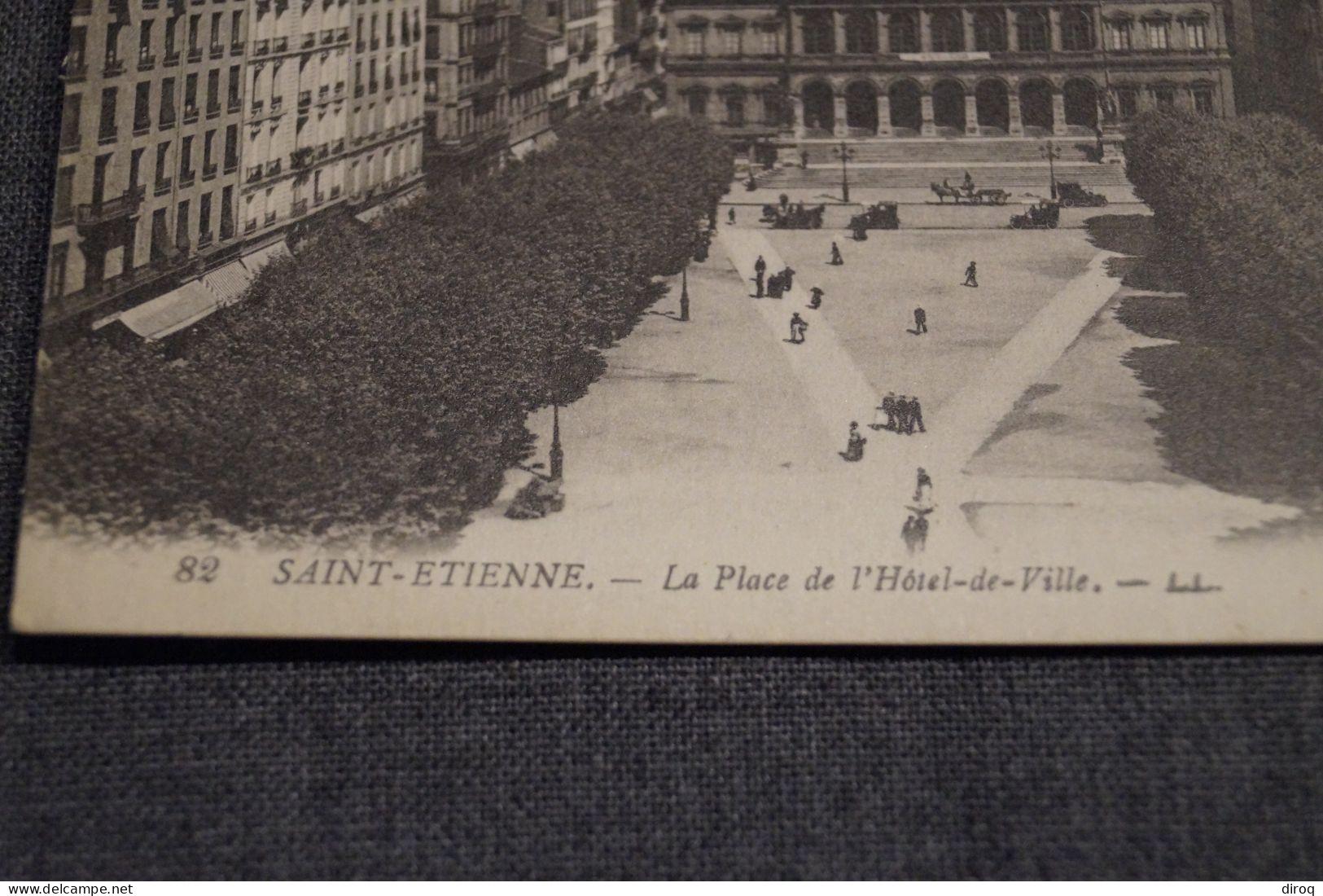 Saint Etienne,place De L'hotel De Ville, Très Belle Ancienne Photo Carte Postale - Saint Etienne