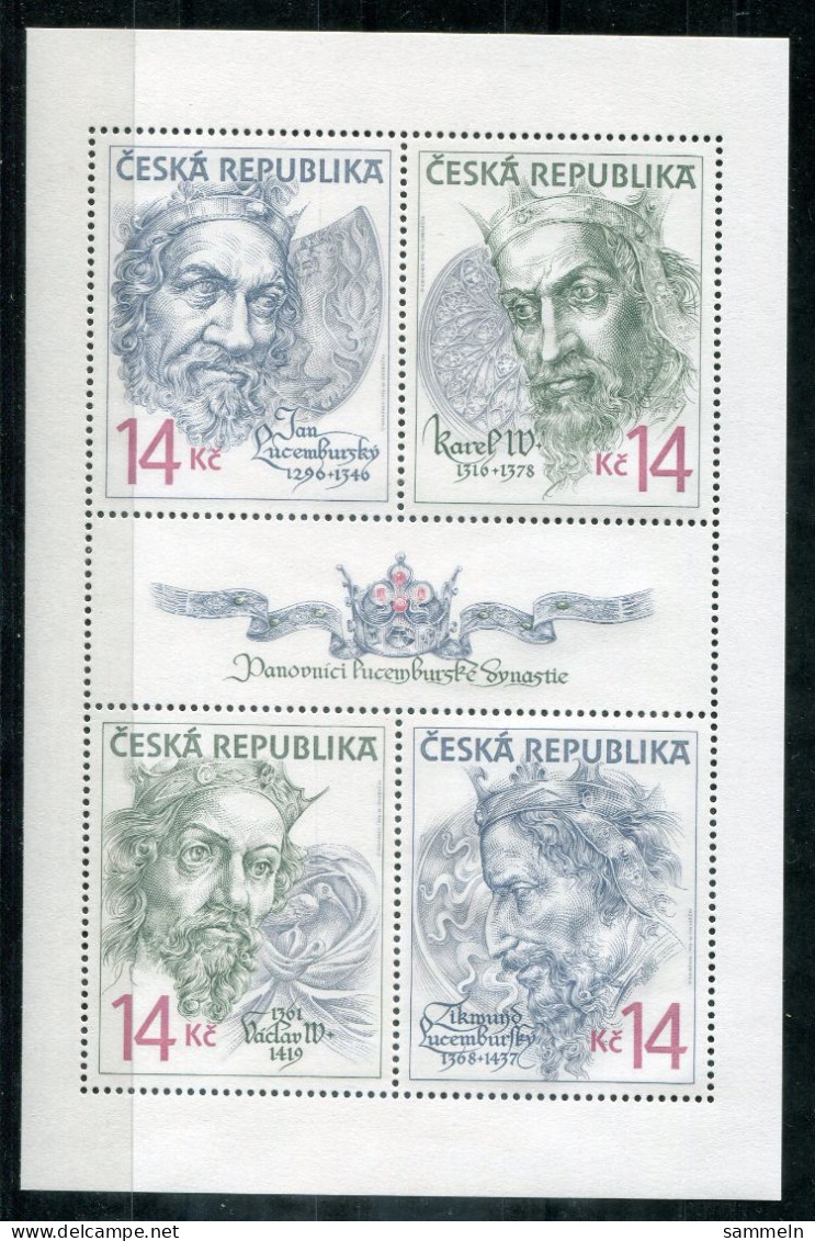 TSCHECHISCHE REPUBLIK 106-109 KB Mnh - Dynastie Luxemburger - CZECH REPUBLIC / RÉPUBLIQUE TCHÈQUE - Blocchi & Foglietti