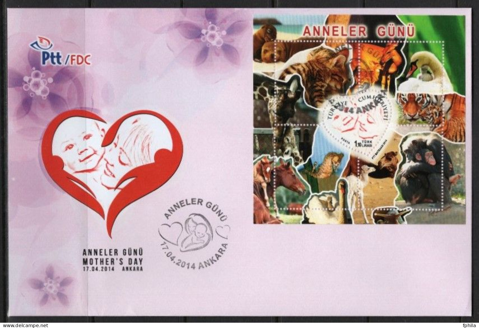 2014 TURKEY MOTHER'S DAY FDC - FDC