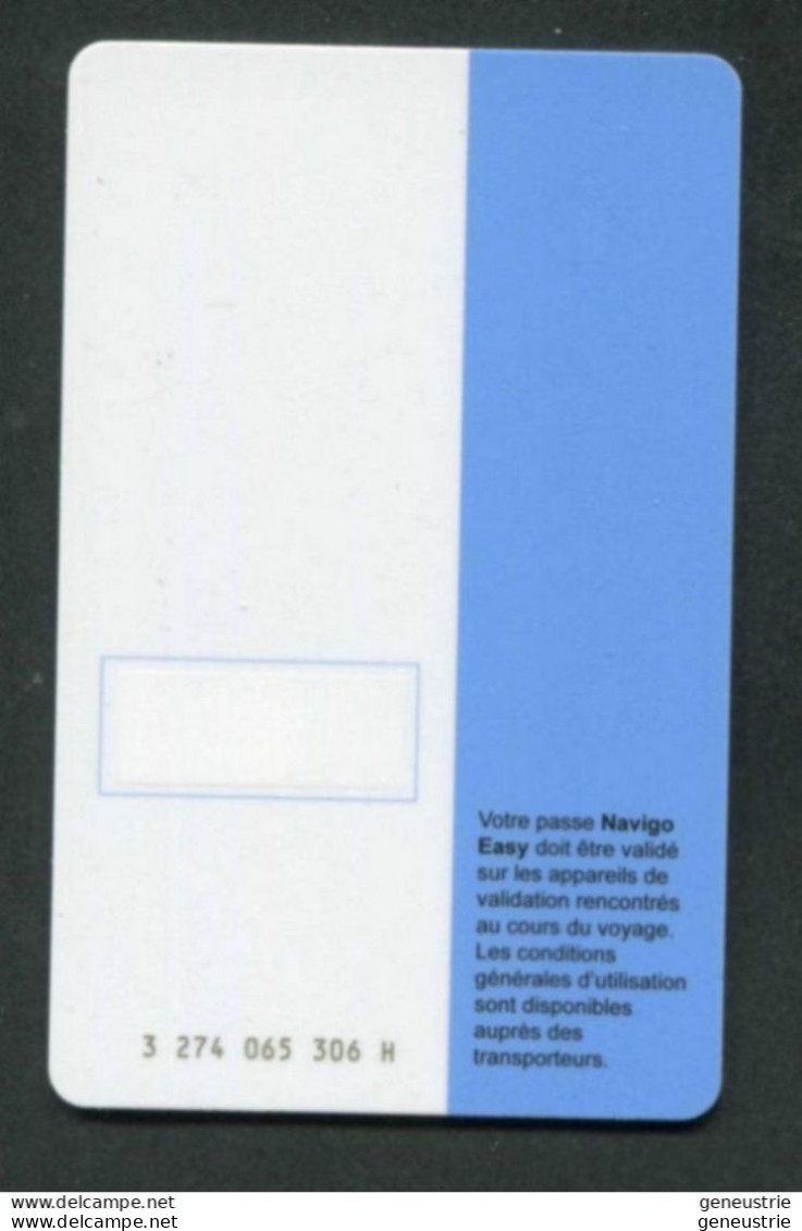 Carte De Métro Parisien "Sans Puce" Navigo Easy RATP / SNCF - Ticket - Tickets Métropolitain De Paris - Europe