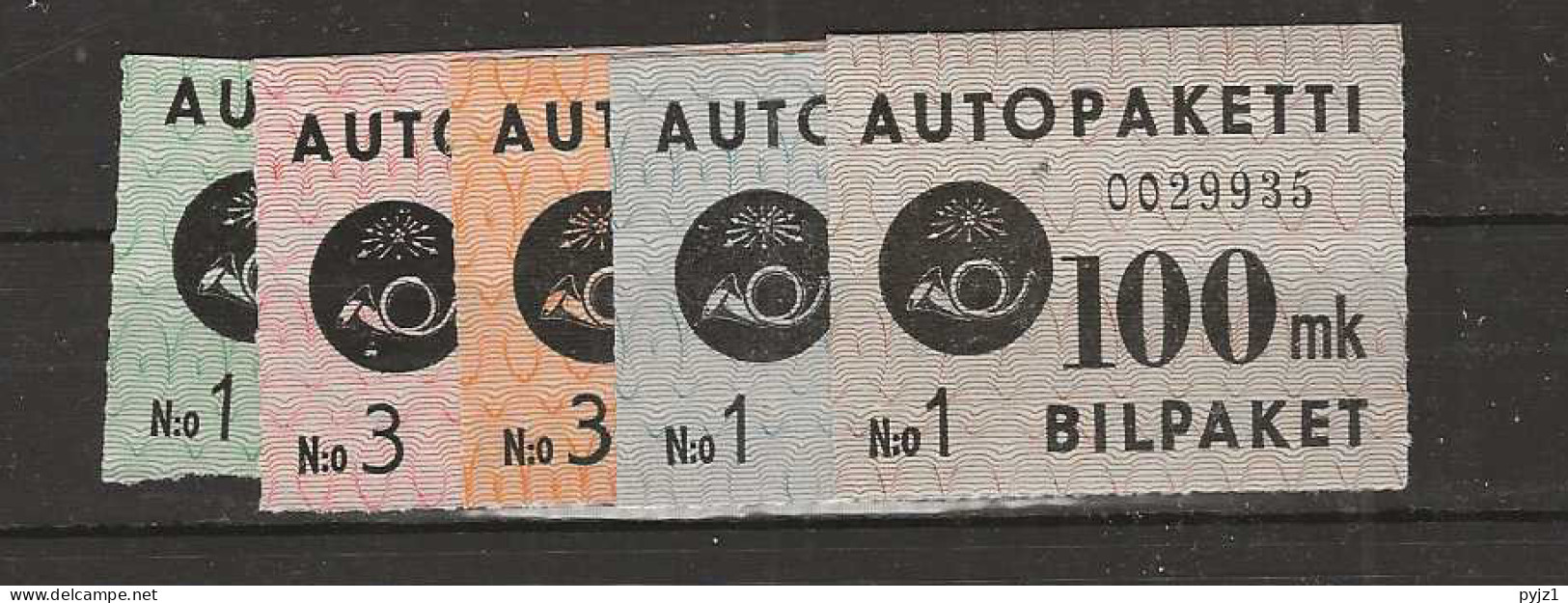 1949 MNH Finland Mi 1-5 - Pacchi Tramite Autobus