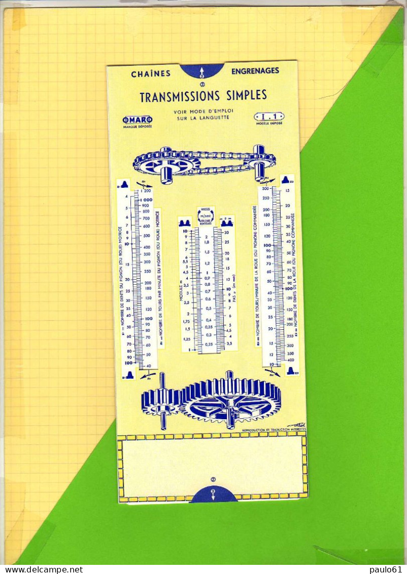 Abaque Regle OMARO : I1.Transmissions Simples - Altri Apparecchi