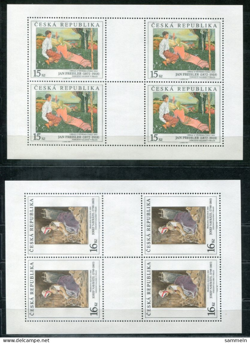 TSCHECHISCHE REPUBLIK 201-202 KB (2) KB Mnh - Gemälde, Paintings, Peintures - CZECH REPUBLIC / RÉPUBLIQUE TCHÈQUE - Blocks & Kleinbögen