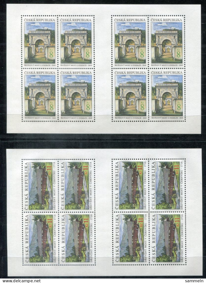 TSCHECHISCHE REPUBLIK 218-219 KB (2) KB Mnh - Brücken, Bridges, Ponts - CZECH REPUBLIC / RÉPUBLIQUE TCHÈQUE - Blocks & Sheetlets