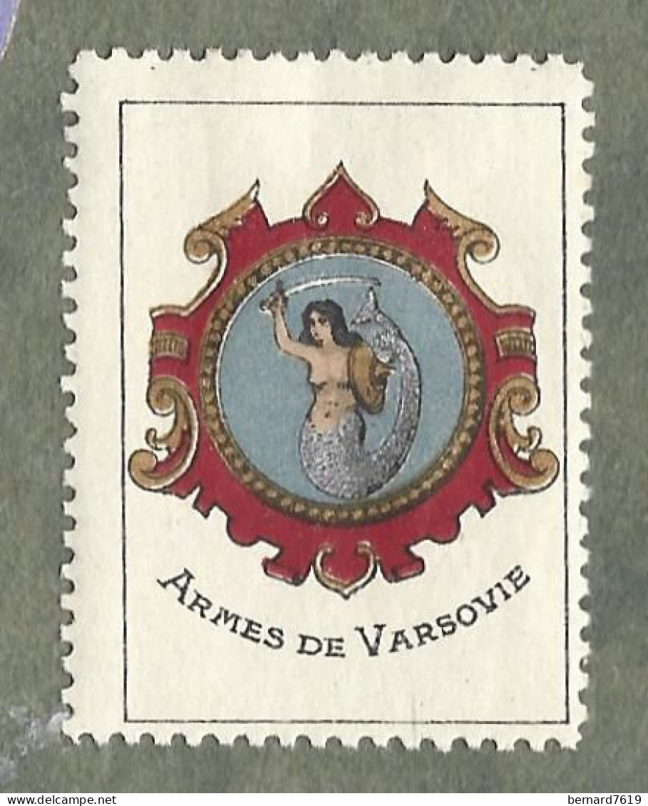 Cachet De Fermeture - Pologne -  Armes De Varsovie - Erinnophilie