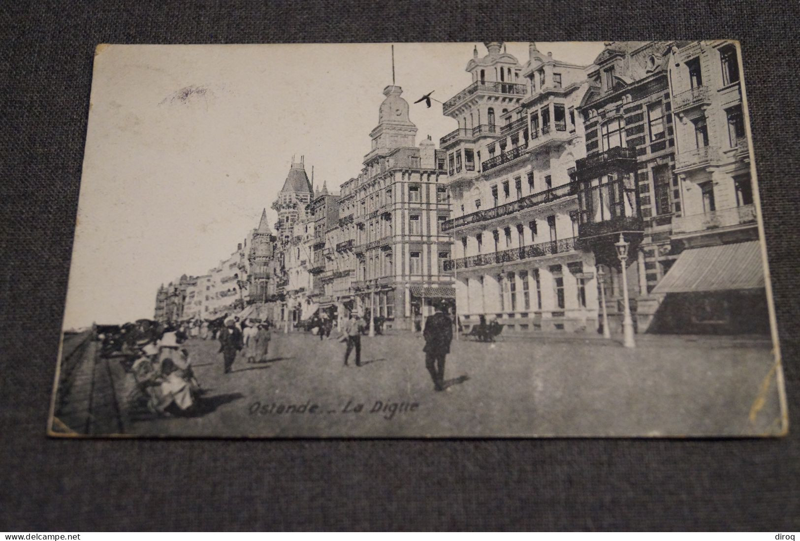 Ostende,la Digue,belle Ancienne Photo Carte Postale - Oostende