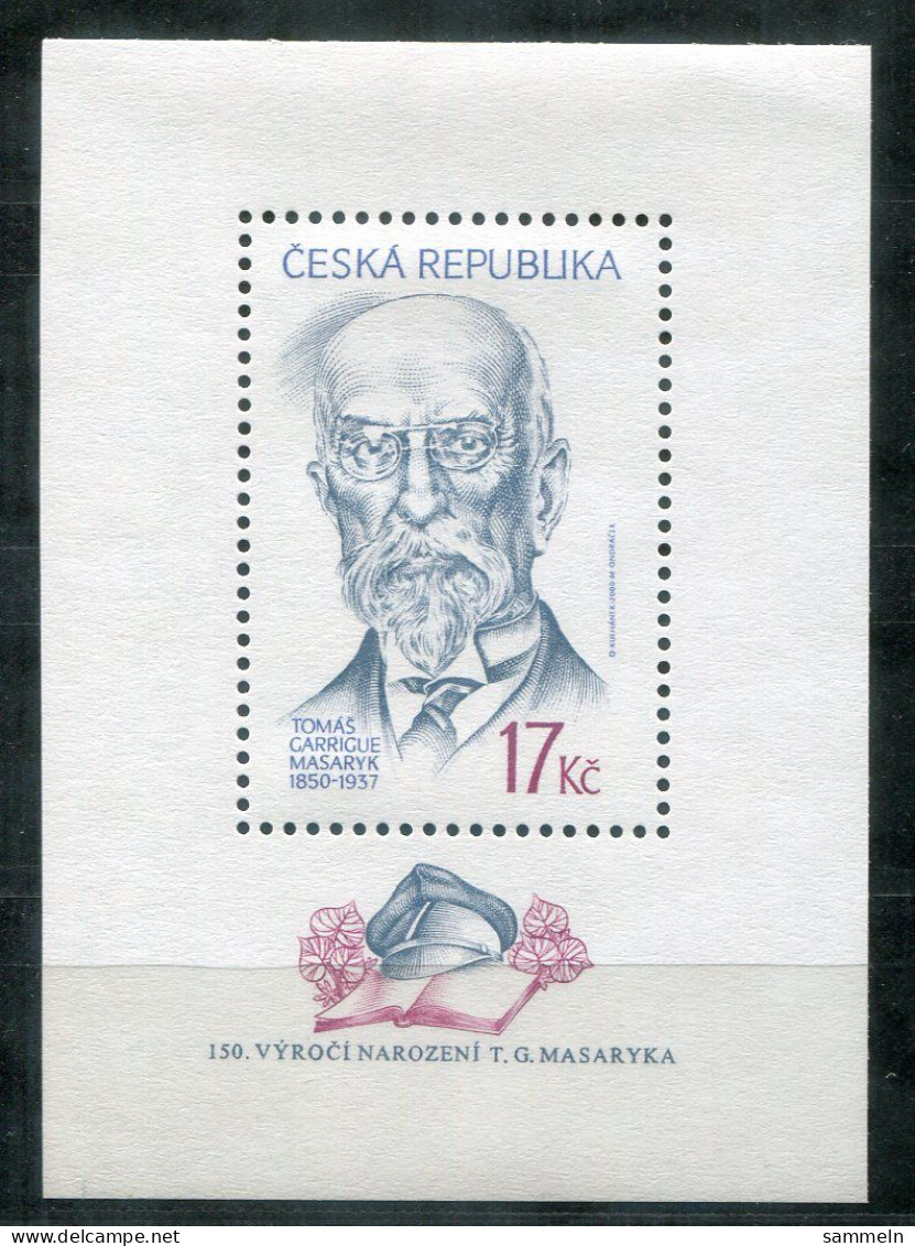 TSCHECHISCHE REPUBLIK Block 11, Bl.11 Mnh - Tomas Masaryk - CZECH REPUBLIC / RÉPUBLIQUE TCHÈQUE - Blocs-feuillets