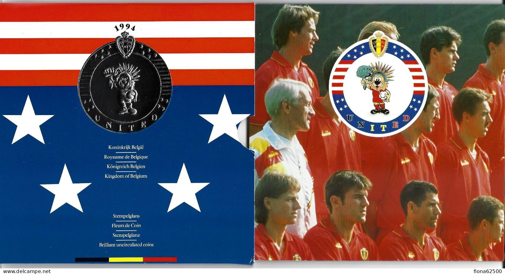 ROYAUME DE BELGIQUE . SERIE FDC 1994 . FOOTBALL . - FDC, BU, Proofs & Presentation Cases