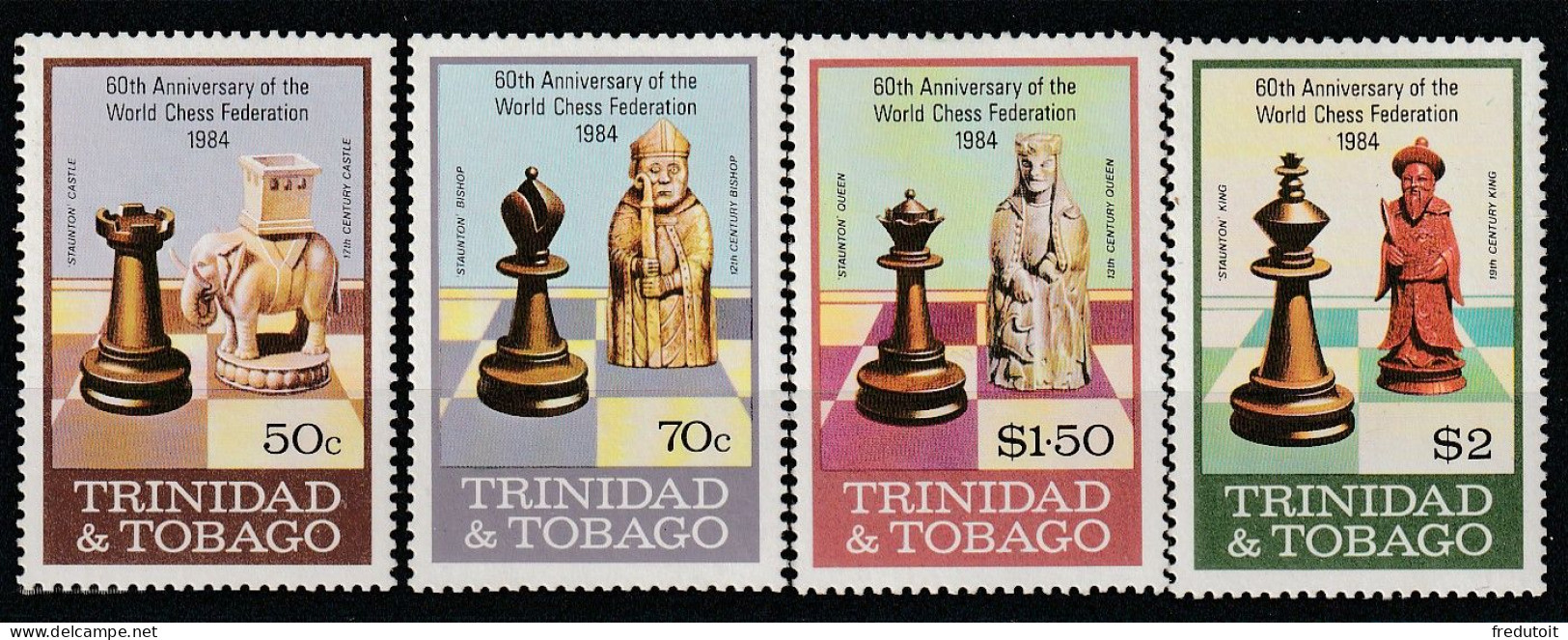 TRINIDAD Et TOBAGO -  N°499/502 ** (1984) Echecs - Trinité & Tobago (1962-...)