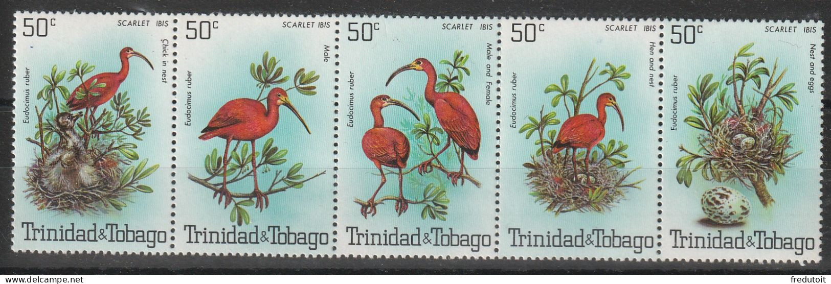 TRINIDAD Et TOBAGO -  N°413/7 ** (1980) Oiseaux : L'ibis écarlate - Trinité & Tobago (1962-...)