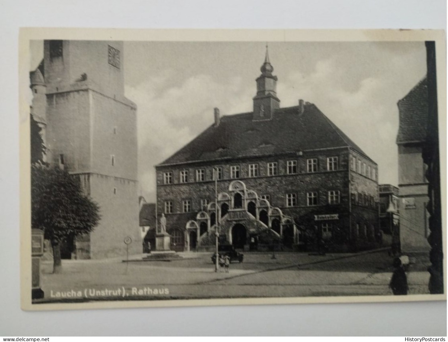 Laucha (Unstrut), Rathaus, Ratskeller, Altes Auto, 1940 - Freyburg A. D. Unstrut